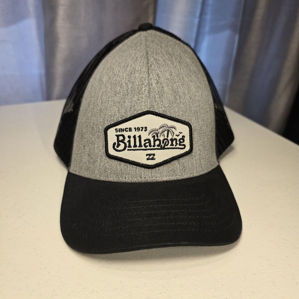 Billabong Snap Back Hat, Black/Gray,One Size, Preowned